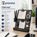 Zyrovina™ ClipLoop Modular Cable Clip & Note Organizer